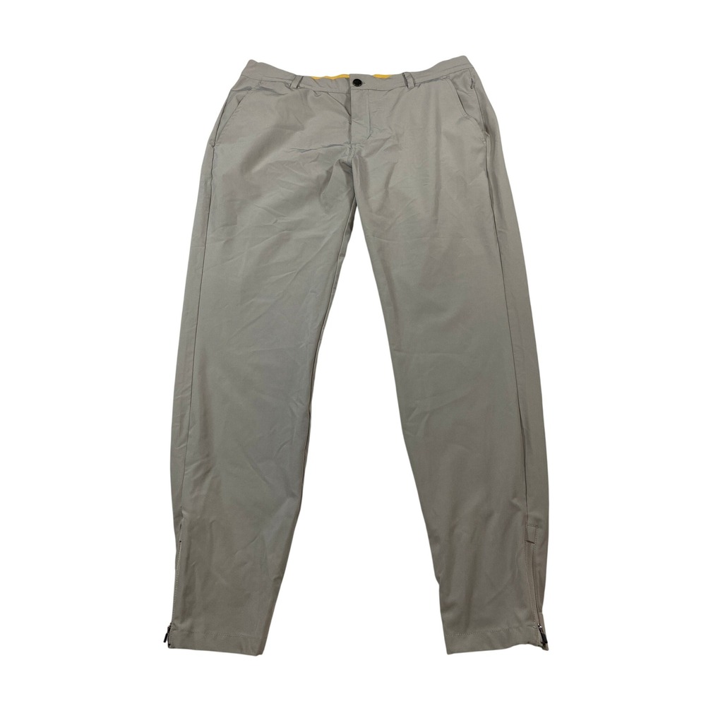 Avalon Golf Performance Jogger II Mens 34R Grey Ankle Zip‎ Stretch Golf Pants